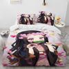 3D Hot Sale Anime Demon Slayer Duvet Cover and Pillowcase Kids' Double Bed Bedding Set Home Bedroom Decor Gift for Boys Girl