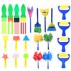 12/22/30/48PCS Sponge Stamp Brush Paint Kit Roller Brush DIY Graffiti Craft Tools School Artclass Stationery Teaching Supply ZYF