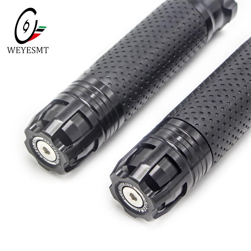 Universal 7/8'' 22MM Motorcycle CNC Handle Bar Grips Motorbike Handlebar Grips&end 6 Colors Available for Honda Yamaha