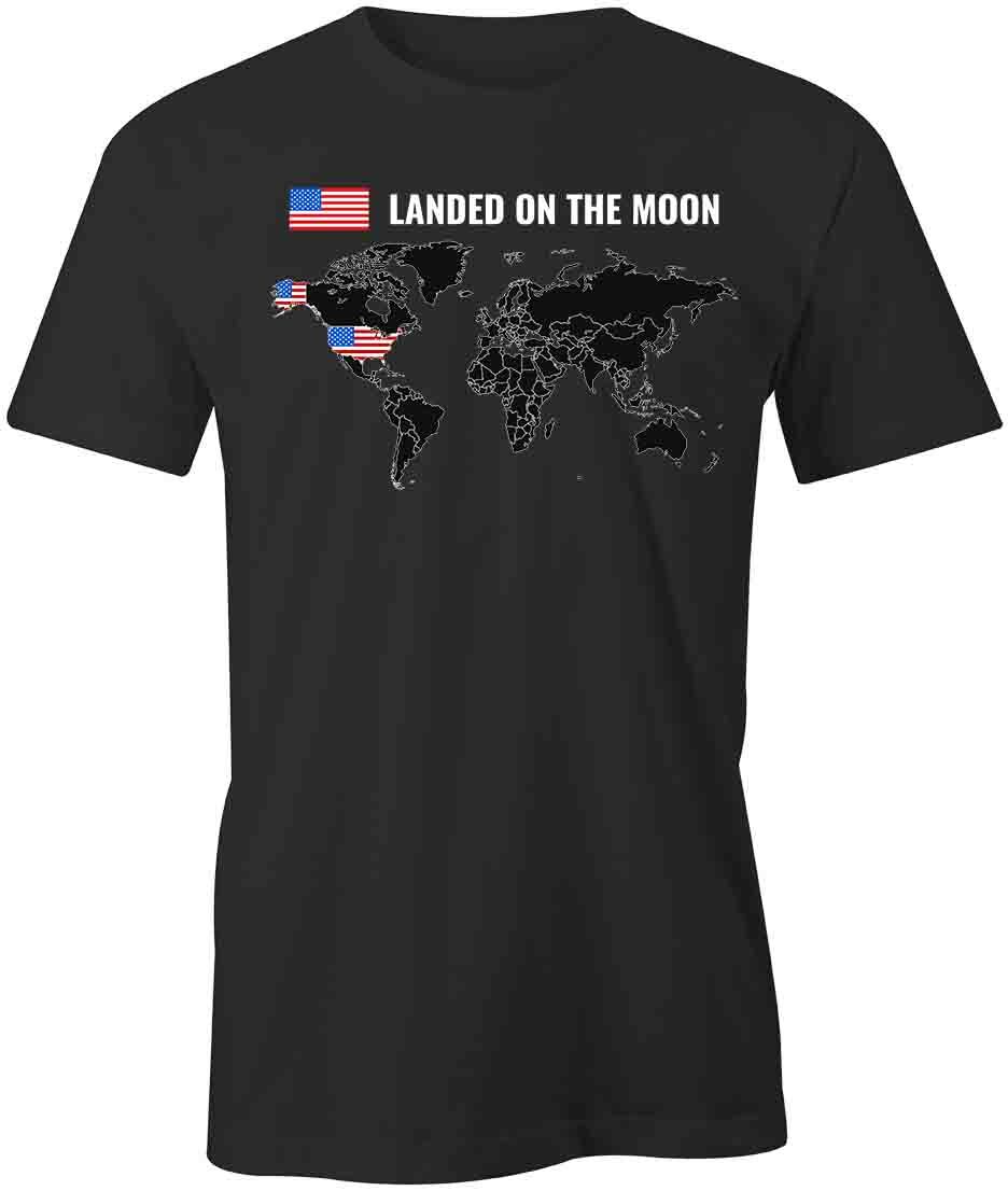 LANDED ON MOOM TShirt Tee Short-Sleeved Cotton CLOTHING OUTER-SPACE S1BCA36 L