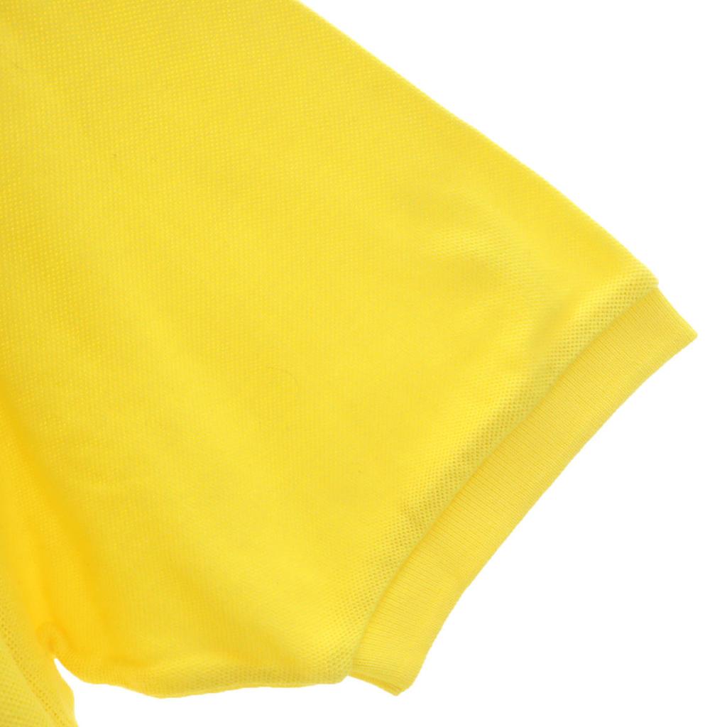 Nautica Kurzarm-Poloshirt M gelb Rehbraun Herren Gebraucht