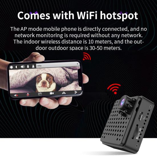 W18 Mini Camera High Clarity Aerial Photography 1080P Night Vision WIFI Long Standby Spy Camera Camcorder for Home