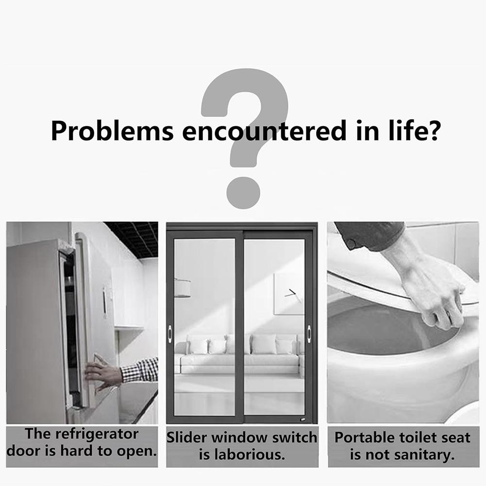 Vacuum Mount Pull Suction Cup Handle For Bathroom Fits Glazed Surfaces Ergonomic Design ABS PVC Materials Moisture Resistant
