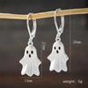 Cute ghost halloween earrings women's girl fashion little ghost ring necklace party halloween jewelry gift