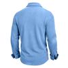Men's Cotton Corduroy Long Sleeve Shirt with Collar for Everyday Wear