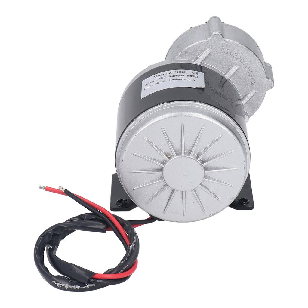 Brushed Motor 16 Teeth Gear Chainwheel Electric Motor Copper Coil High Torsion DC12V 500W 2500RPM