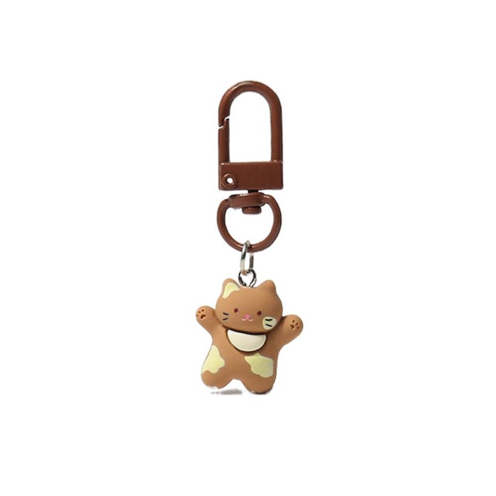 Happy Kitten Mini Kitten Keyring Resin Cute Keychain Pendant Cartoon Cat Keychain  Earphone Case