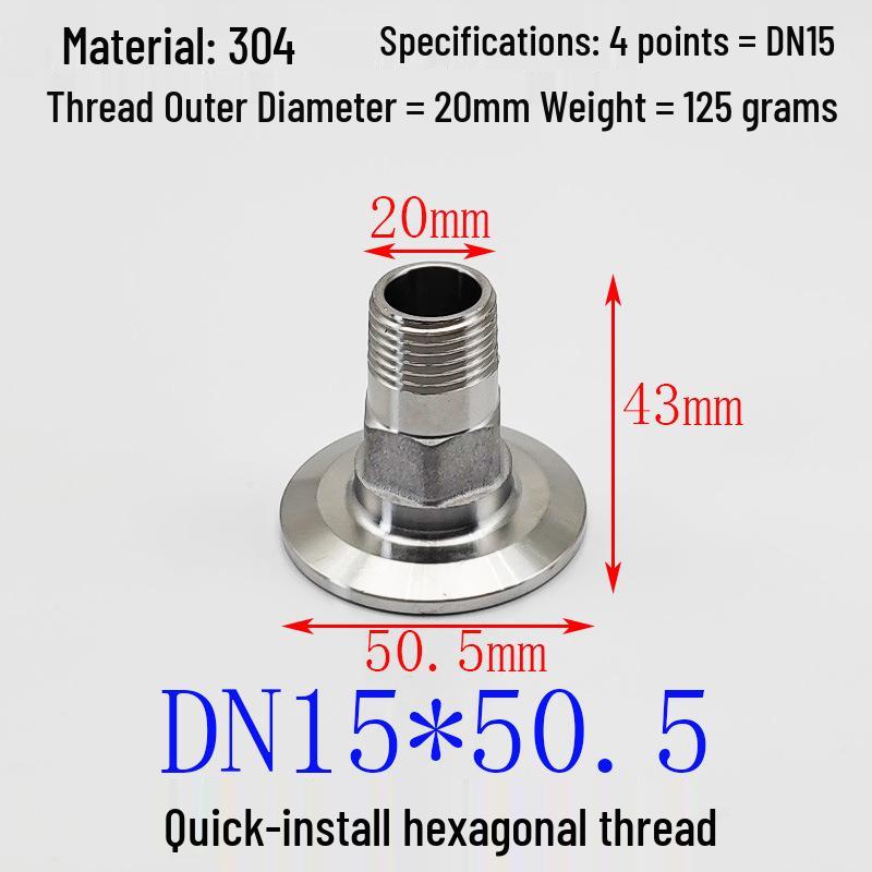 Hongshun Heavy-Duty Hex Quick Connect Stainless Steel Threaded Nipple with Chuck and Wrench Flats