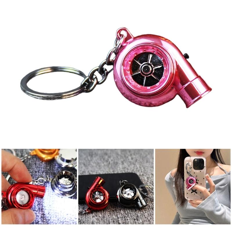 Metal Turbines Keychain Offering LED Illuminations Stylish Key Pendant Suitable for Camping and Nighttime Activities
