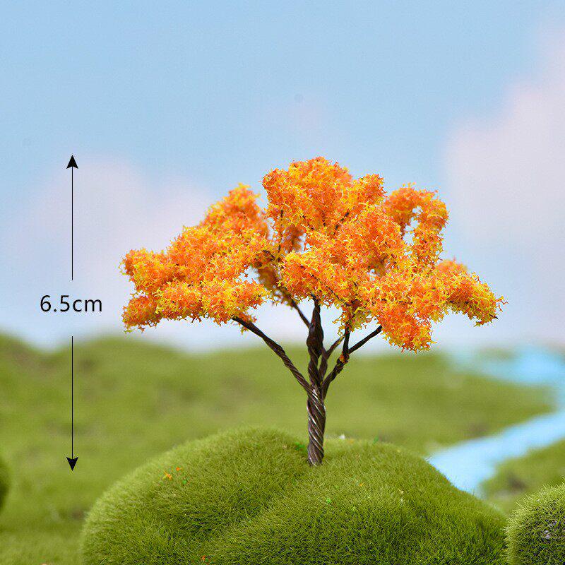 Decorative Miniature Trees & Succulents for Landscaping: Mini Fruit, Willow, Golden Leaf Trees, Moss Micro Landscape DIY Materials