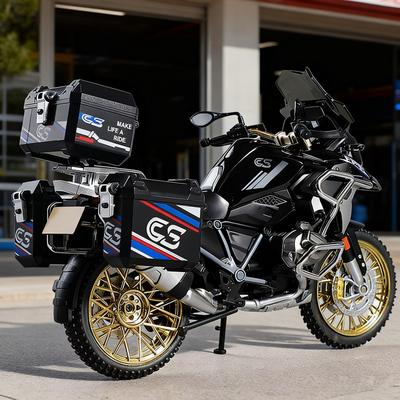 1/10 R1250 Gs Adv Jantă Aliată Motocicletă de Curse Metal Diecasts Model Motocicletă Sportivă de Stradă Simulare Sunet și Lumină Jucărie Cadou pentru Copii