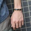 11mm Punk Rose Gold Color Black Ceramic Magnetic Health Bracelet Men Women Hiphop Stainless Steel Bike Therapy Bangle  Jewelry