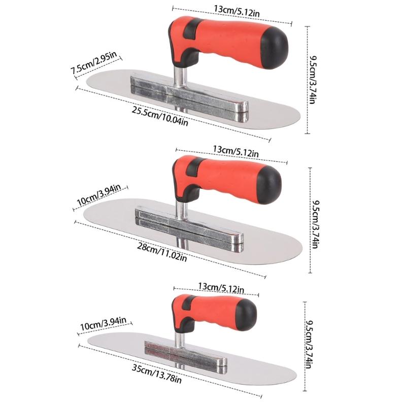 Edelstahl Poolkelle Flache Betonfinishingkelle Werkzeuge Zement Gipskarton Verputzen Maurerwerk Bauwerkzeug