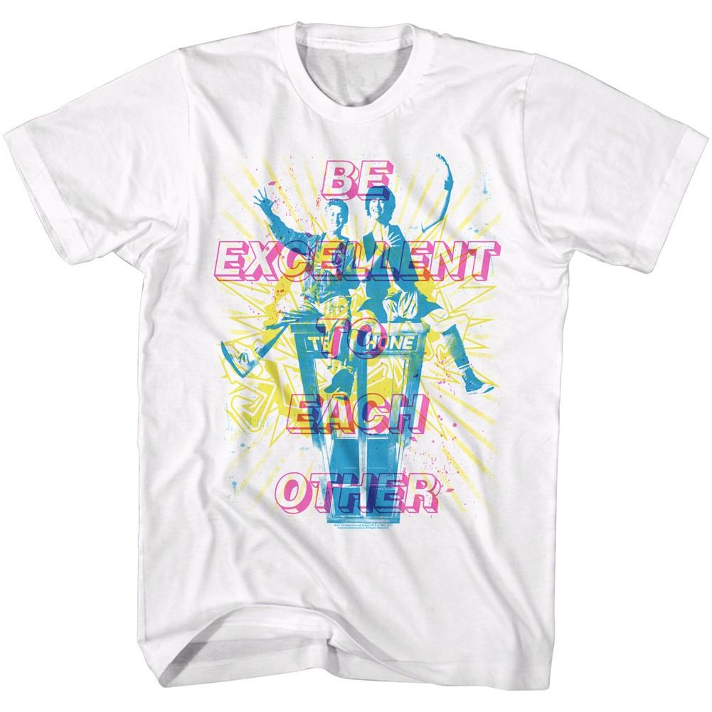 Bill & Ted s Movie Be Excellent To Each Other Colored Overlay Men s T Shirt XXXL