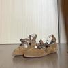 Fashion Inside Heightened Single Shoes Autumn New Pointed Toe Shallow Mouth Metal Belt Buckle Soft Sole Non-Slip Year Flats