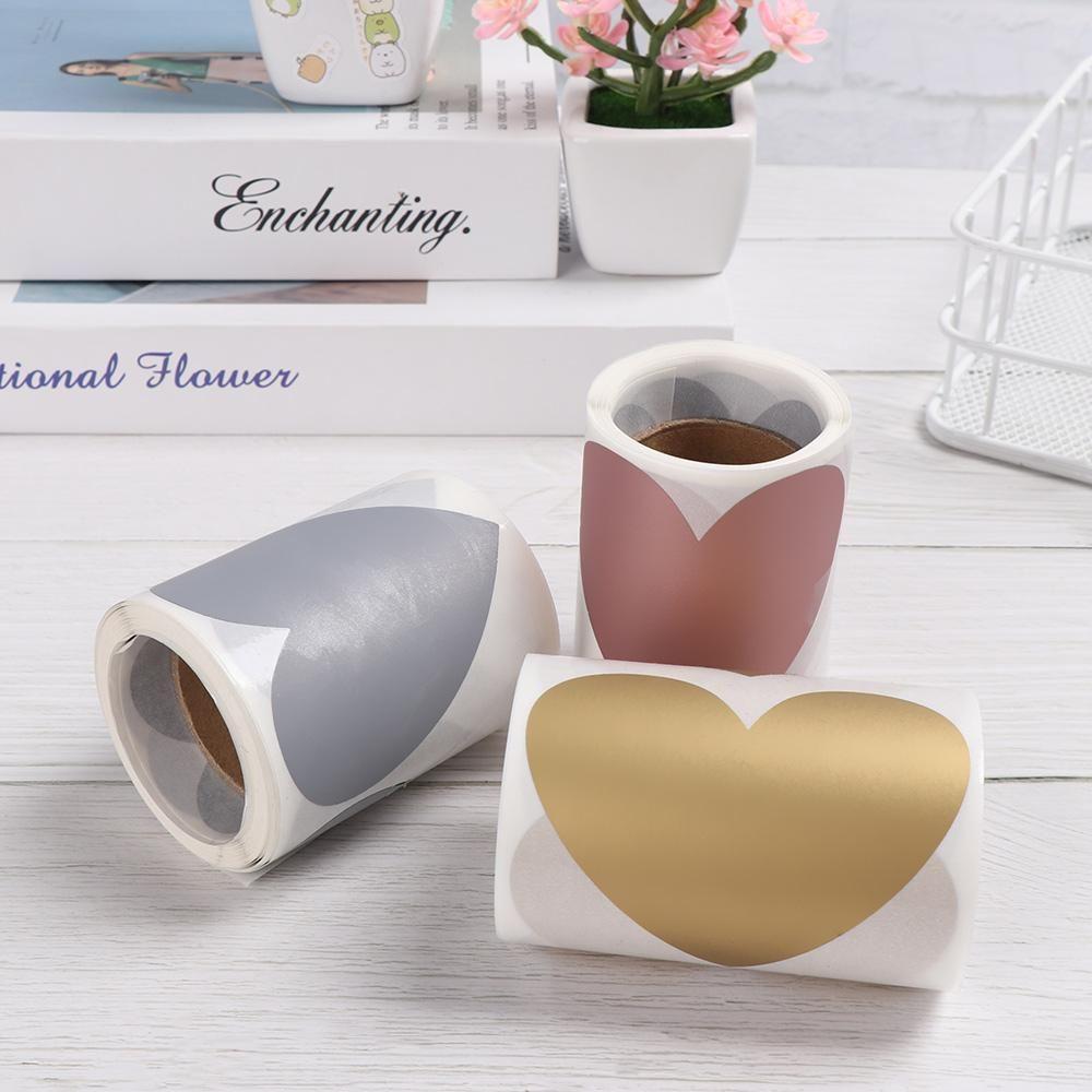 

Supplies Wedding Message Card Business Love Heart Shape Adhesive Paper Labels Scratch Off Sticker