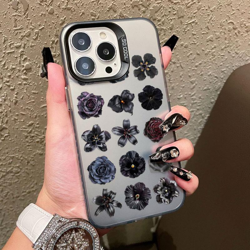 Colorful Petals Flower Laser Phone Case for iPhone 14 15 16 Pro Max Plus 17 Pro Max 12 13 Mini 11 Pro Max Shockproof Back Covers