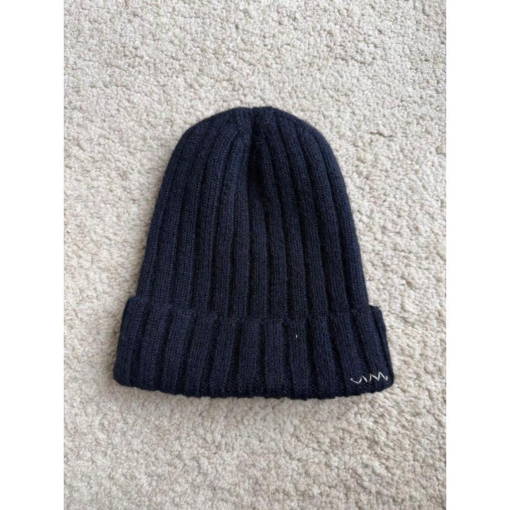 Used visvim beanie cap knit hat navy