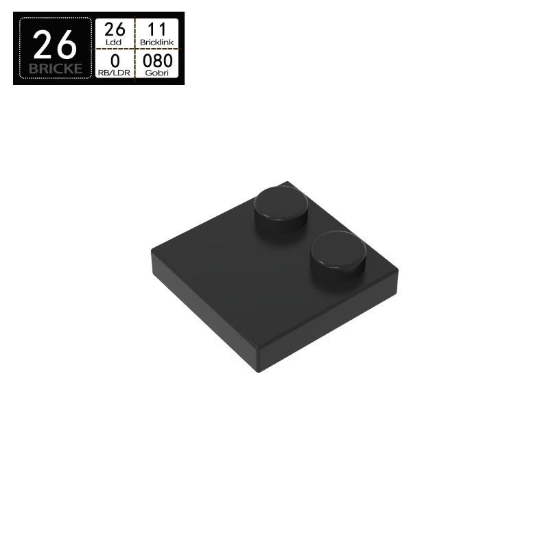 BRICKE 2x2 Edge Stud Plate Building Blocks - Compatible with Lego, Ideal for Children s MOC Creations Piece