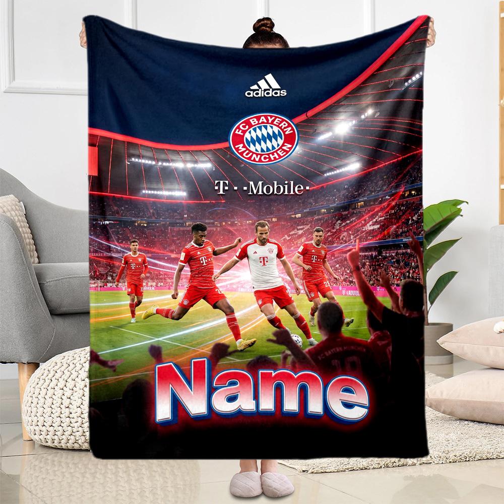 Bayern Munich Dreams Personalized Name Blanket Throw Customizable Blanket Durable Comfort Suitable for Bedding Sofa Living Room Picnics