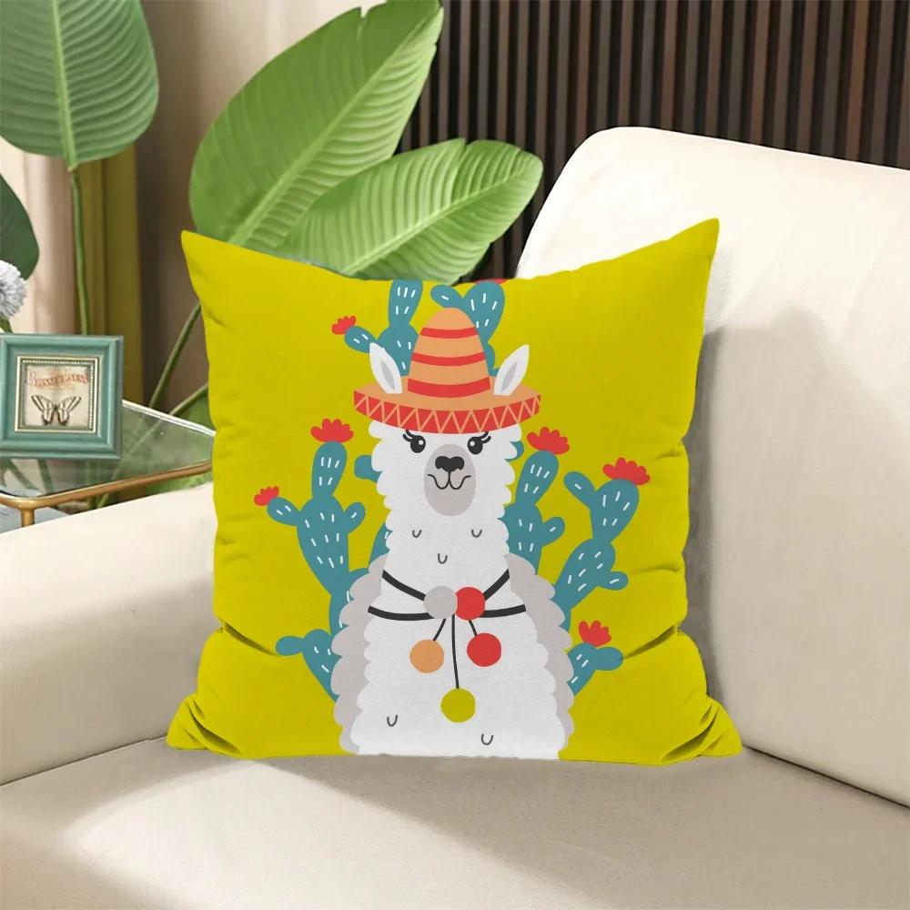 Alpaka Kissenbezug Kissenbezüge  ×  Gefüllte Kissen Dekokissen für Sofa Bezüge × Elegantes Zimmer Schlafen Heimtextilien
