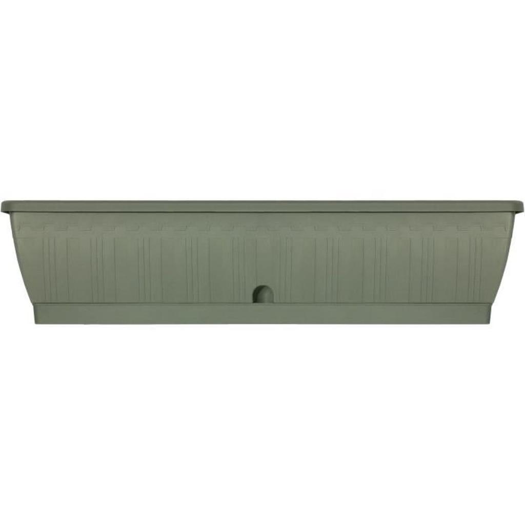 Jardiniere - GARDEN ID Terraflor - Vert de gris 80 cm - Solidité - Réserve d'eau - Recyclé & 100% recyclable - Volume pour plantes.