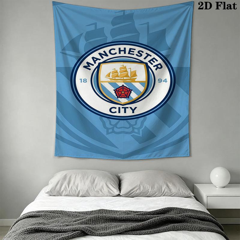 Manchester Football Club Crest Threepiece Set 1 Duvet Cover 2 Pillowcase Without Core Soft And Comfortable Bedding Set