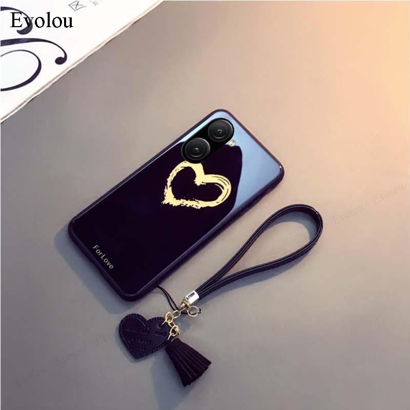 For Tecno Camon 50 Ultra Pattern Tempered Glass Shockproof Hard Protection Case For Camon 50 Pro 4G 40 5G Cover Tassel Lanyard