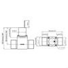 Upgraded Bistable Metal Solenoid 4.5V 1/2" Water Flow-Pulse Electromagnetic for Bathroom Kitchen