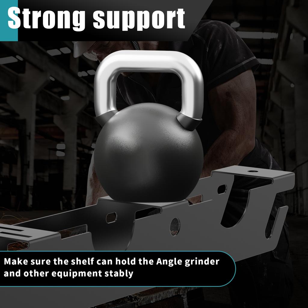 Angle Grinder Holder 3 Bay Metal Angle Grinder Rack with Cord Hanger Wall Mount Bracket for Cutters Polishers, Garage Workspace