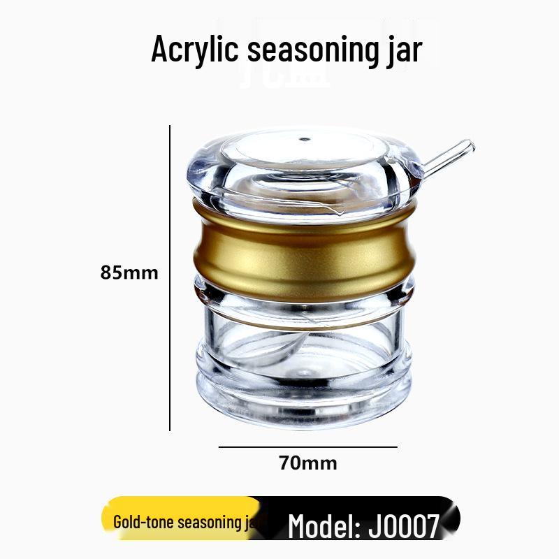 Food Grade Transparent Double-Layer Seasoning Bottle with Lid for Soy Sauce and Vinegar