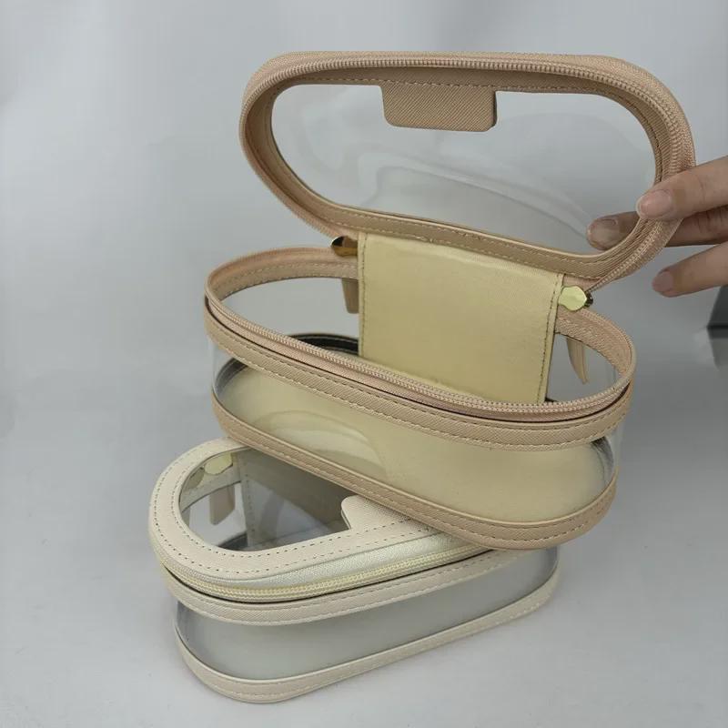 Geantă de toaletă de călătorie multifuncțională din piele PU - Capacitate mare, depozitare cosmetică portabilă