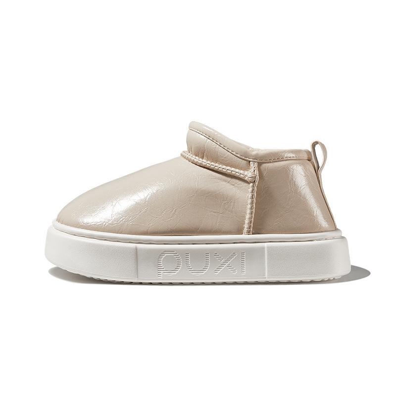 Einfache und westliche verdickte Baumwollschuhe Winter neu warm wasserdicht dicksohlige Hausschuhe Paar Baumwollschuhe verdickte Baumwollschuhe