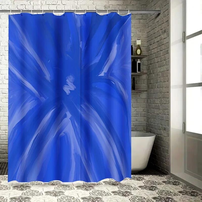 

Luxury Blue Shower Curtain With Soft Texture For Home Decor Quick Dry Machine Washable Fabric Perfect Gift Idea (Size72 X 84 Inc W60H190(CM)-1 Pcs