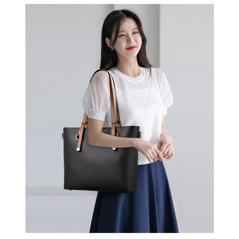 Damen Minimalistische Tragetasche, Schultertasche mit großem Fassungsvermögen, Retro Tragetasche, Damenhandtasche, Modische Alltags-Schultertasche