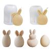 Easter Egg Bunny Silicone Mold DIY Faceless Rabbit Resin Plaster Craft Mold Flexible Reusable Candle Mold