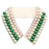 Elegant Imitation Pearls Accented Detachable Faux Collar Enhances Clothing Layers for Women Beaded Bib Choker Neckalce