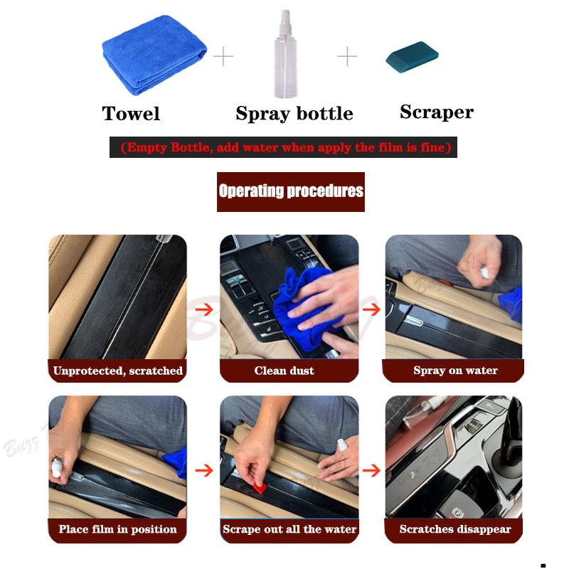For VW Tiguan L Pro 2024-Pre Car Interior Center Console Transparent TPU Protective Film Anti-scratch Repair Film Accessories