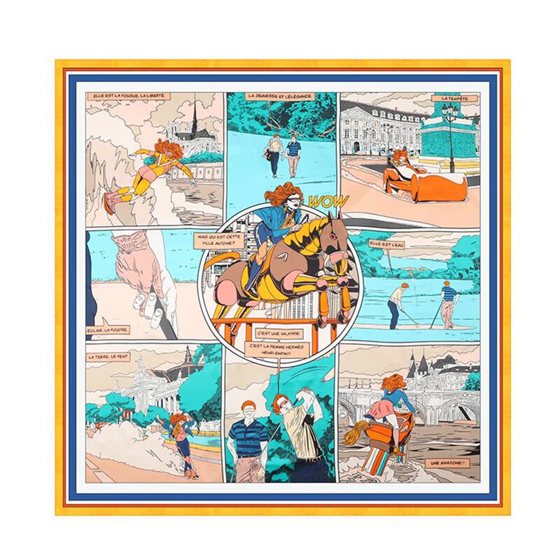 Aisyalan A-S034 Vivian Floral Silk Scarf