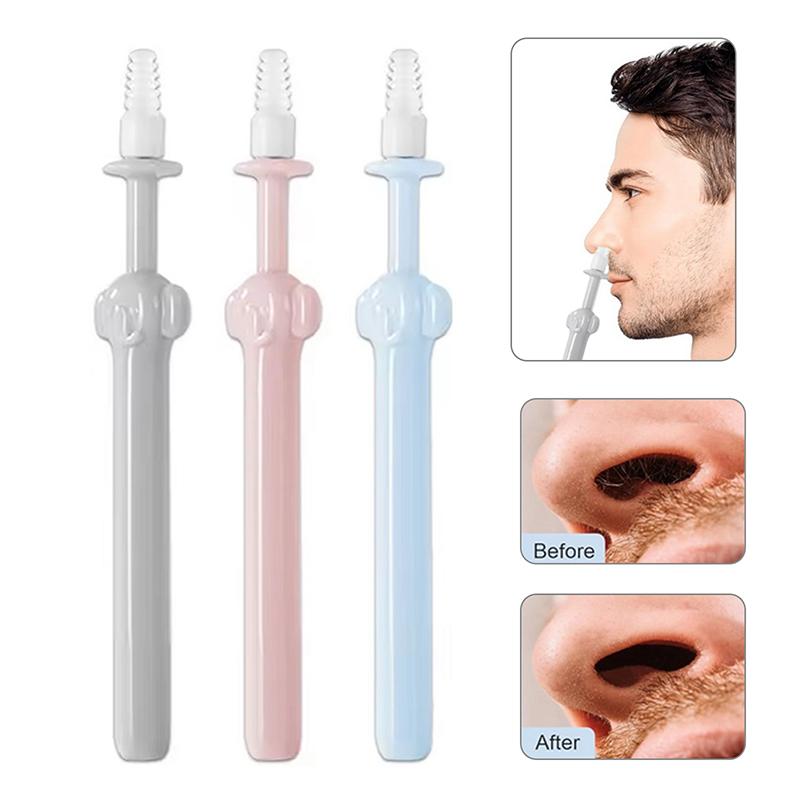 3Pcs Silicone Nasal Cleaning Stick Sterile Multifunctional Nose Cleaning Stick Spiral Head Nasal Wash Brush For Children Adults