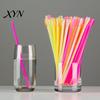 Fluorescent Color Straws 50/100Pcs Spoon Straw for Smoothie, 2 in 1 Disposable Eco-friendly Plastic with Spoon, Slush Milkshake Bubble Tea Convenient
