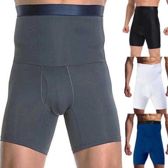 Boxer Underwear Elastic High Waist Fat Burning Non-slip Tight Waist Tummy Control Shapewear