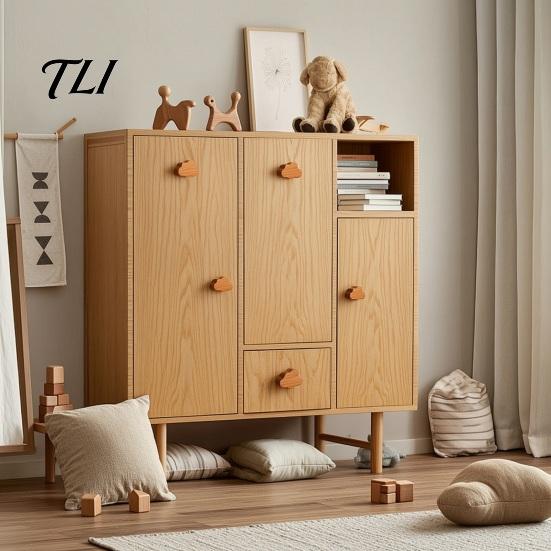 Modern Minimalist Cabinet Pulls Cloud Shaped Wooden Knobs for Cabinets & Drawers, Wood Handles Beech with Screws, Nordic Style Decorative Nursery