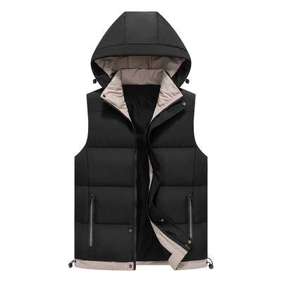 Autumn Winter Vest Men Fashion Hooded Warm Sleeveless Jacket Coat Mens Windproof Waistcoat Streetwear Solid Outwear Vests Men