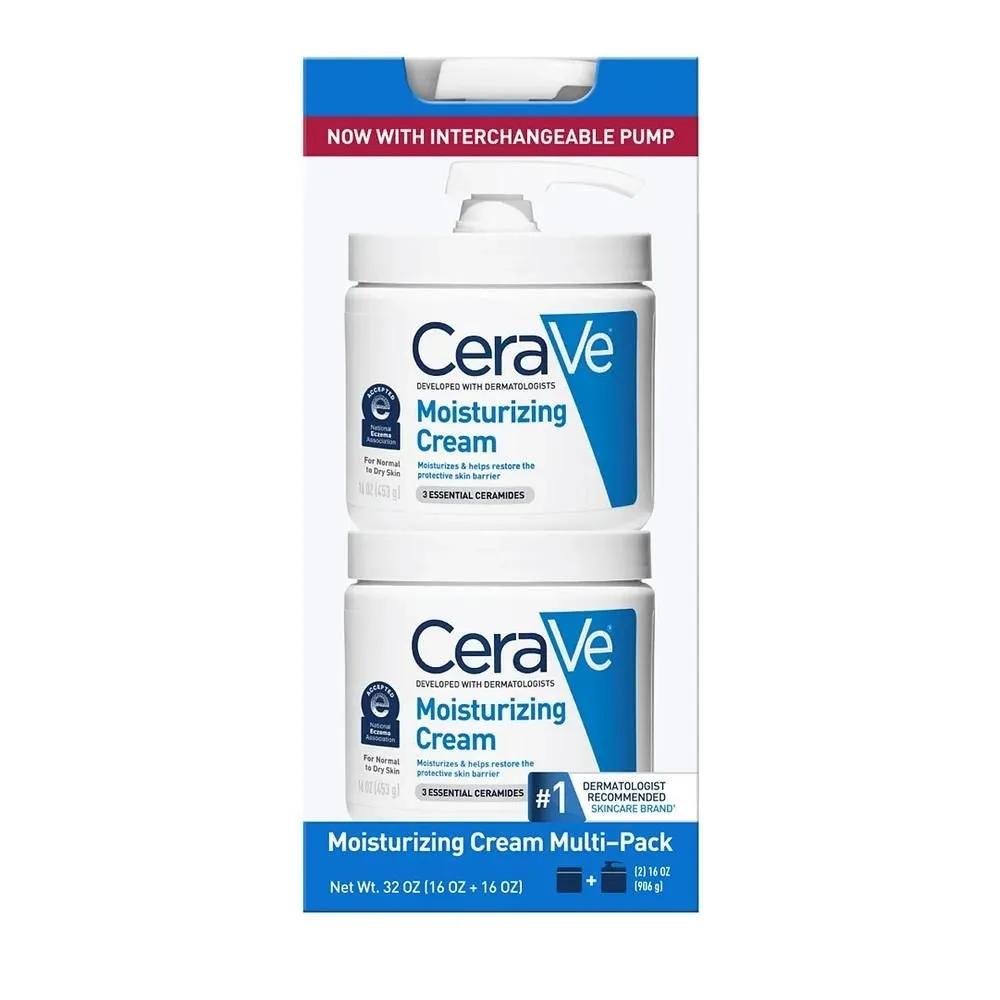 CeraVe Moisturizing Cream 453g 2-Pack 1 Pack CeraVe Moisturizing Cream Interchangeable Multi-Pack, 16 oz Jar