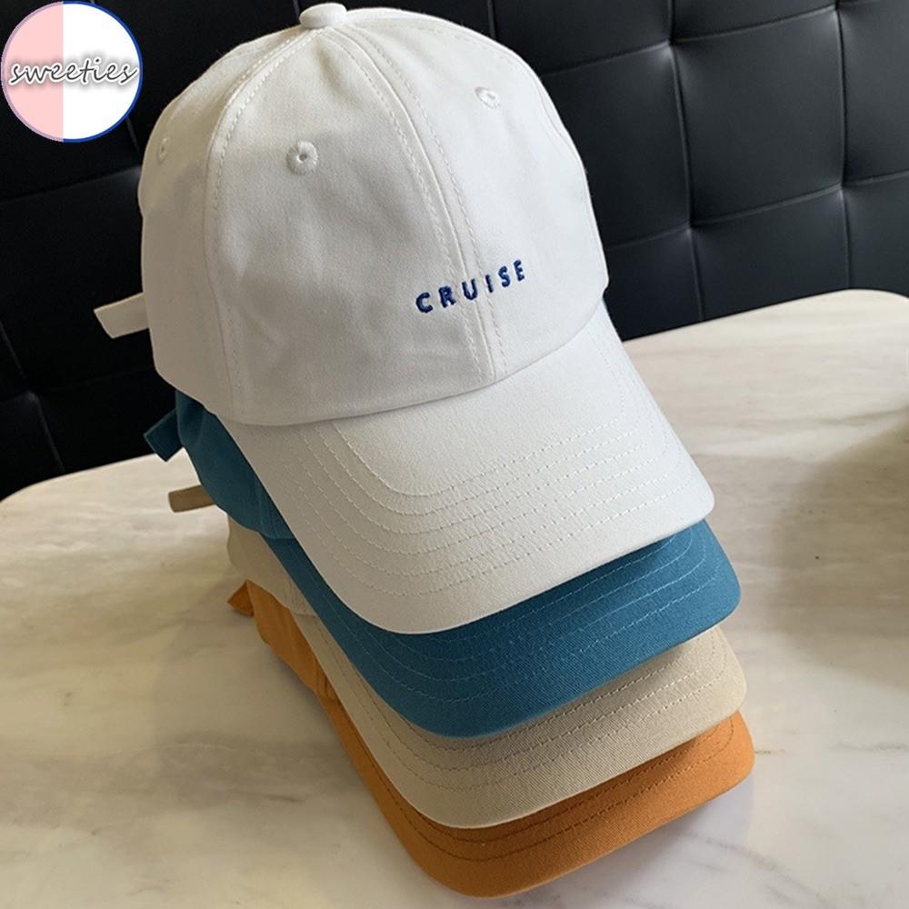 Letter Embroidered Baseball Cap Fashion Trend Versatile Casual Soft Top Curved Brim Sun Protection Baseball Cap