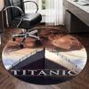 Titanic Printed Round Rug Carpet Chair Rug Area Rug Entryway Doormats,for Office Chair Living Room Bedroom Kitchen Room.