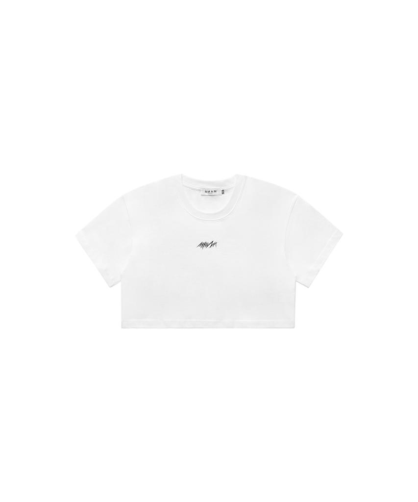 Meuameu Logo Wide Crop T-Shirt