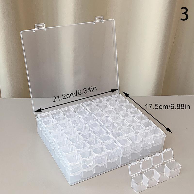 28/56/112 Slots Removable Plastic Storage Box Case For Jewelry Nail Diamond Embroidery Craft Bead Pill Holder Storage Tool