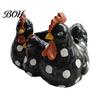 Farmhouse Plant Container Chicken Family Resin Planter, Cute Pot, Decorative Weatherproof Garden Statue Decor for Succulents Indoor Outdoor